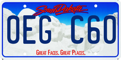 SD license plate 0EGC60