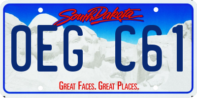 SD license plate 0EGC61