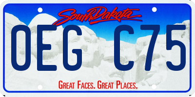 SD license plate 0EGC75