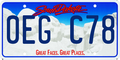 SD license plate 0EGC78