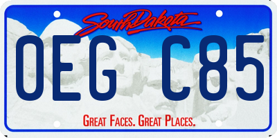 SD license plate 0EGC85