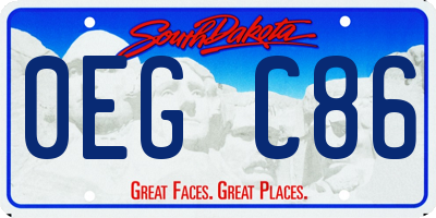 SD license plate 0EGC86