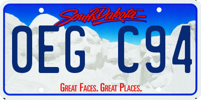 SD license plate 0EGC94