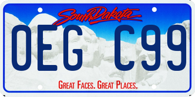 SD license plate 0EGC99