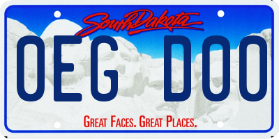 SD license plate 0EGD00