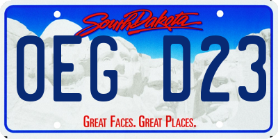SD license plate 0EGD23