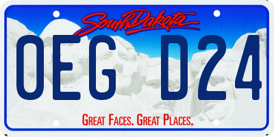 SD license plate 0EGD24