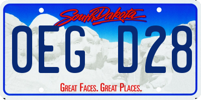 SD license plate 0EGD28
