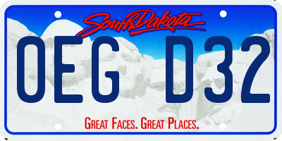 SD license plate 0EGD32