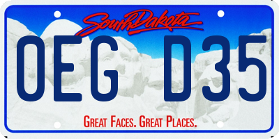 SD license plate 0EGD35