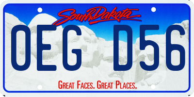 SD license plate 0EGD56