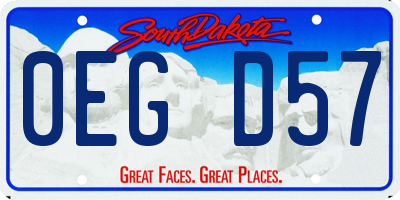 SD license plate 0EGD57