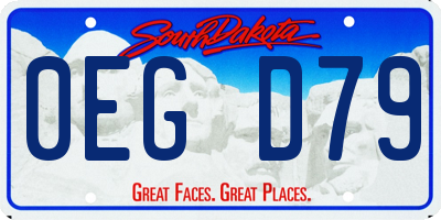SD license plate 0EGD79
