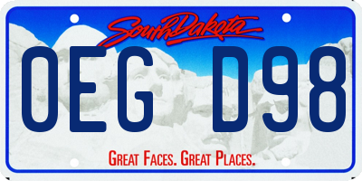 SD license plate 0EGD98