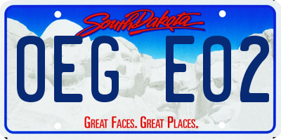 SD license plate 0EGE02