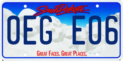SD license plate 0EGE06