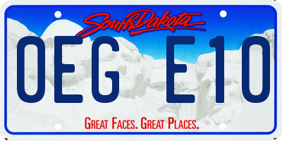 SD license plate 0EGE10
