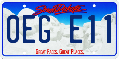 SD license plate 0EGE11
