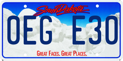 SD license plate 0EGE30