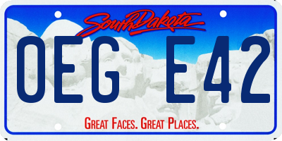 SD license plate 0EGE42