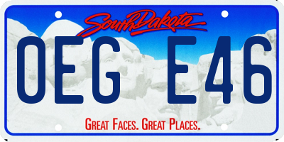 SD license plate 0EGE46