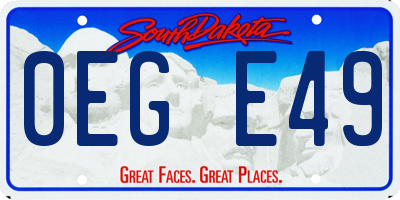 SD license plate 0EGE49