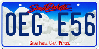 SD license plate 0EGE56