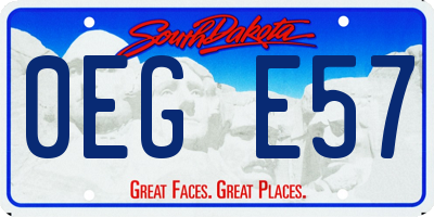 SD license plate 0EGE57