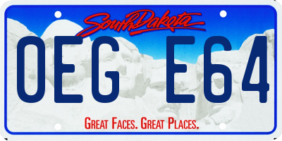 SD license plate 0EGE64