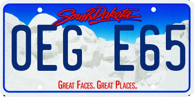 SD license plate 0EGE65