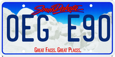 SD license plate 0EGE90