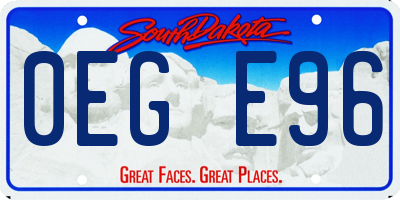 SD license plate 0EGE96
