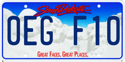 SD license plate 0EGF10