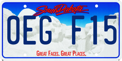 SD license plate 0EGF15