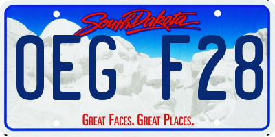 SD license plate 0EGF28