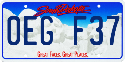 SD license plate 0EGF37