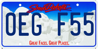SD license plate 0EGF55