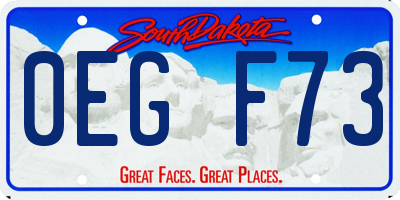SD license plate 0EGF73