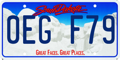 SD license plate 0EGF79