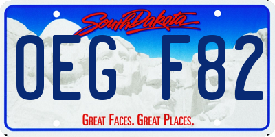 SD license plate 0EGF82