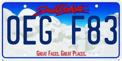 SD license plate 0EGF83