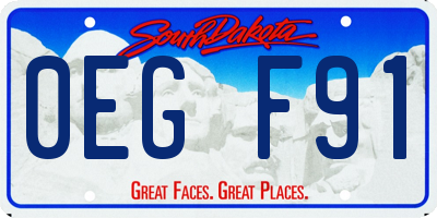 SD license plate 0EGF91