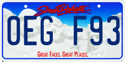 SD license plate 0EGF93