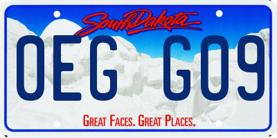 SD license plate 0EGG09