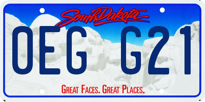SD license plate 0EGG21