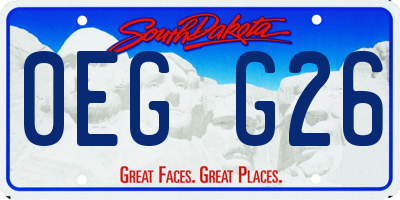 SD license plate 0EGG26