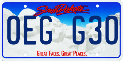 SD license plate 0EGG30