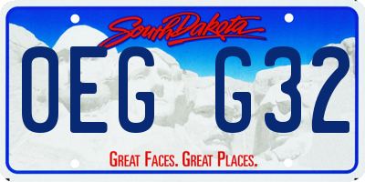 SD license plate 0EGG32