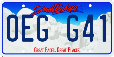 SD license plate 0EGG41