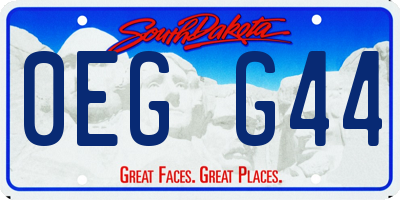 SD license plate 0EGG44
